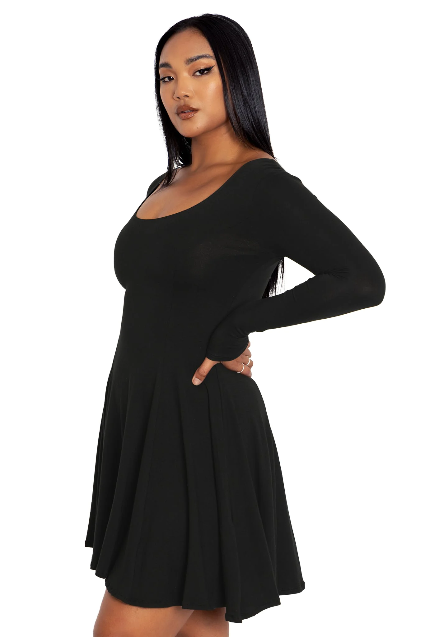 Black Long Sleeve Evil Cheerleader Dress - Image 4