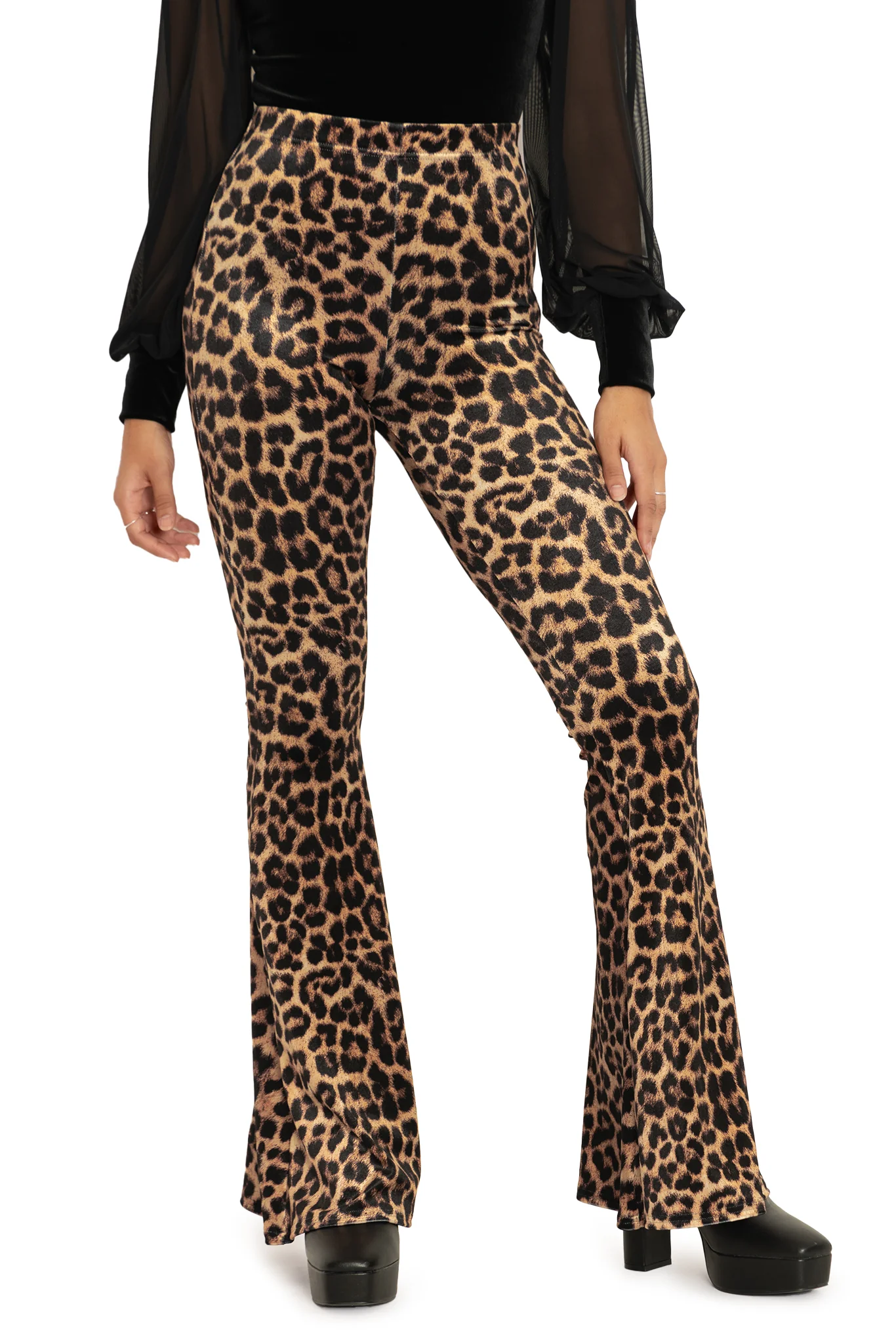 Claws Out Velvet High Waisted Flare Pants - Image 8