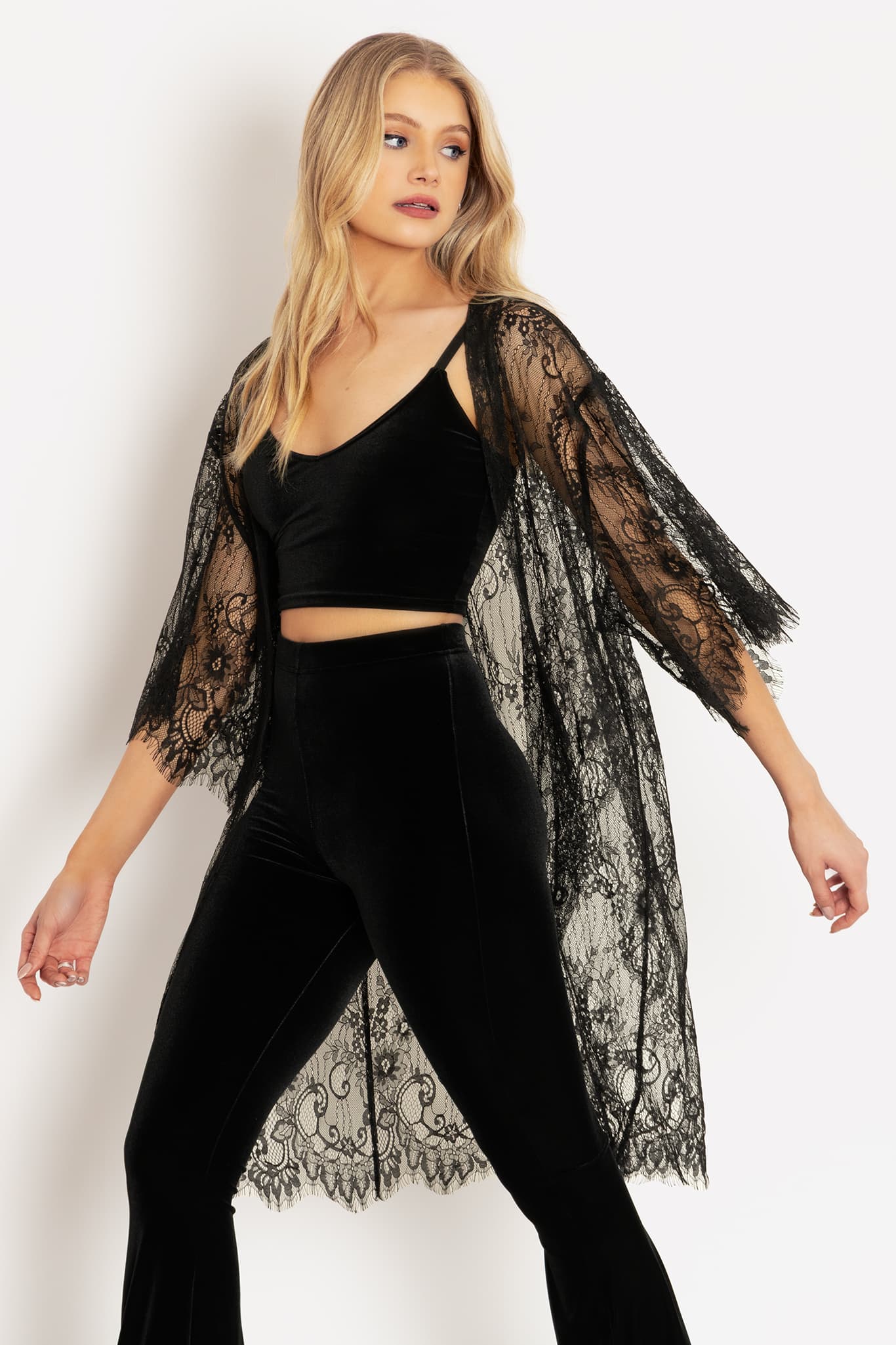 Dark Garden Lace Kimono - Image 4