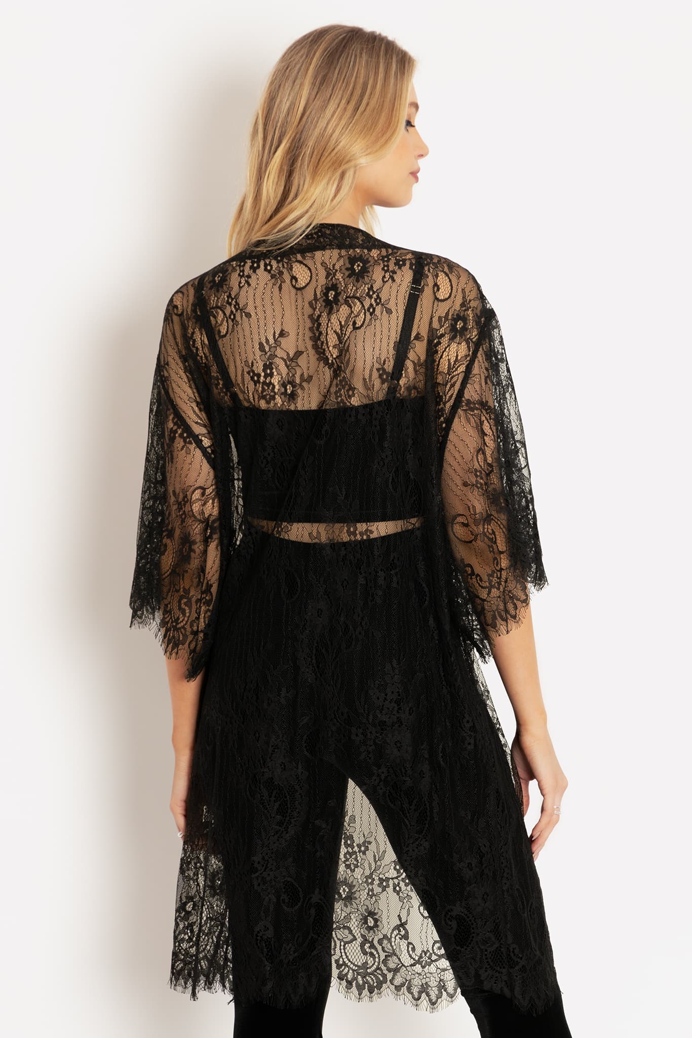 Dark Garden Lace Kimono - Image 5