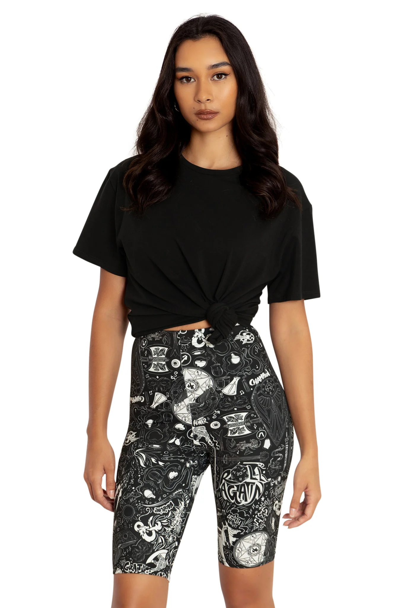 D&D Graffiti High Waisted Bike Pants