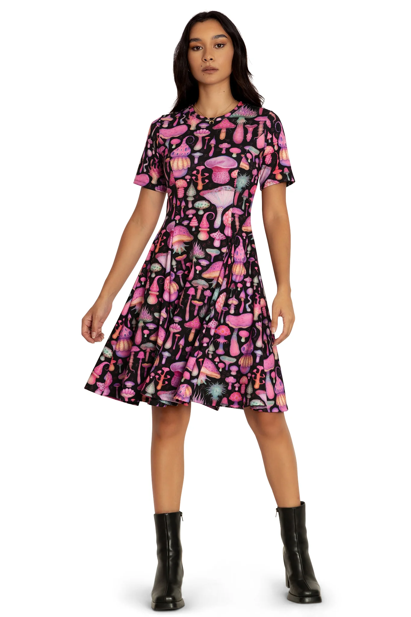 Fungirl Black Longline Evil Tee Dress