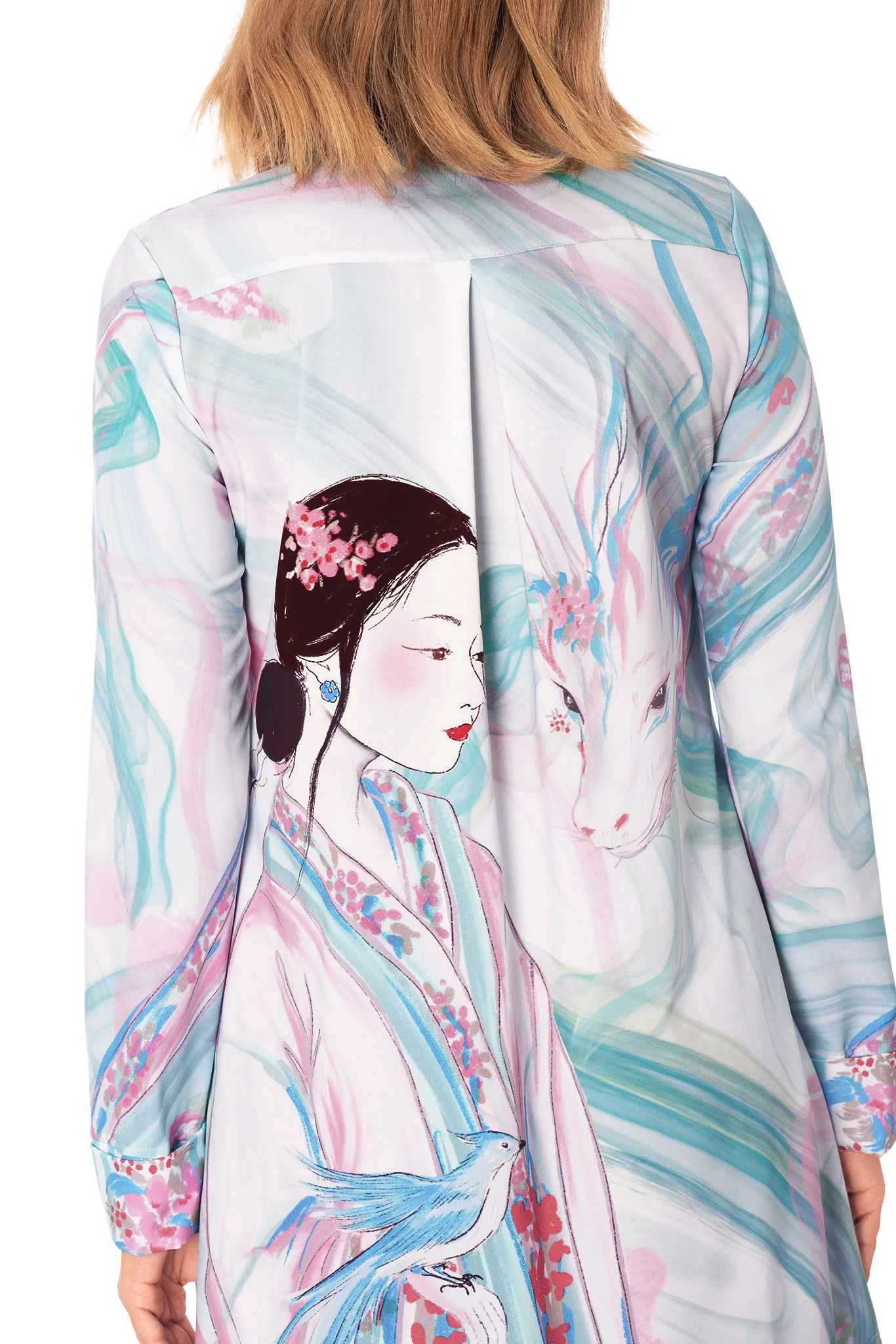 Garden of the Shénshòu Long Sleeve Business Time Shirt Dress - Image 9
