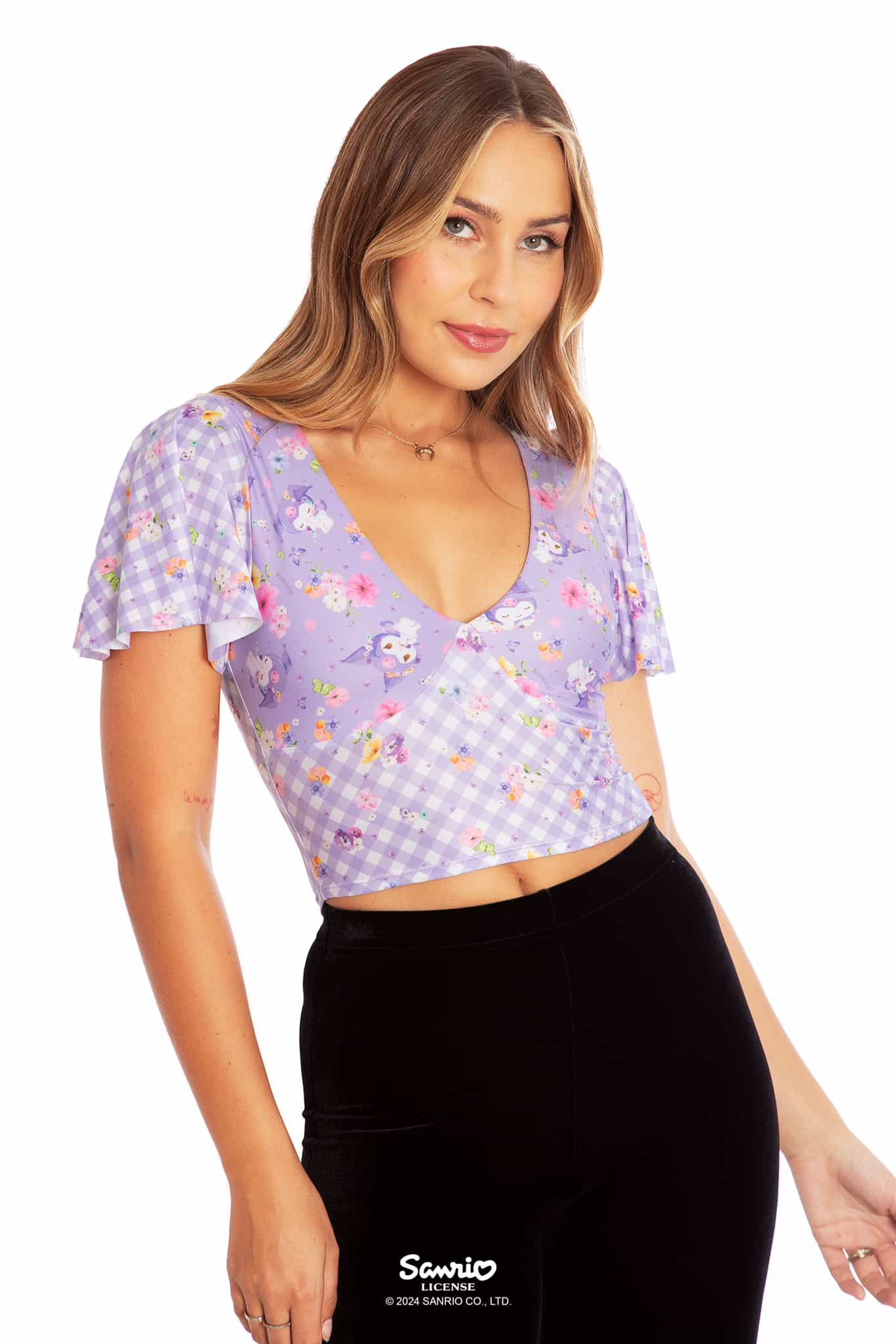 Gingham Kuromi Rio Marilyn Top