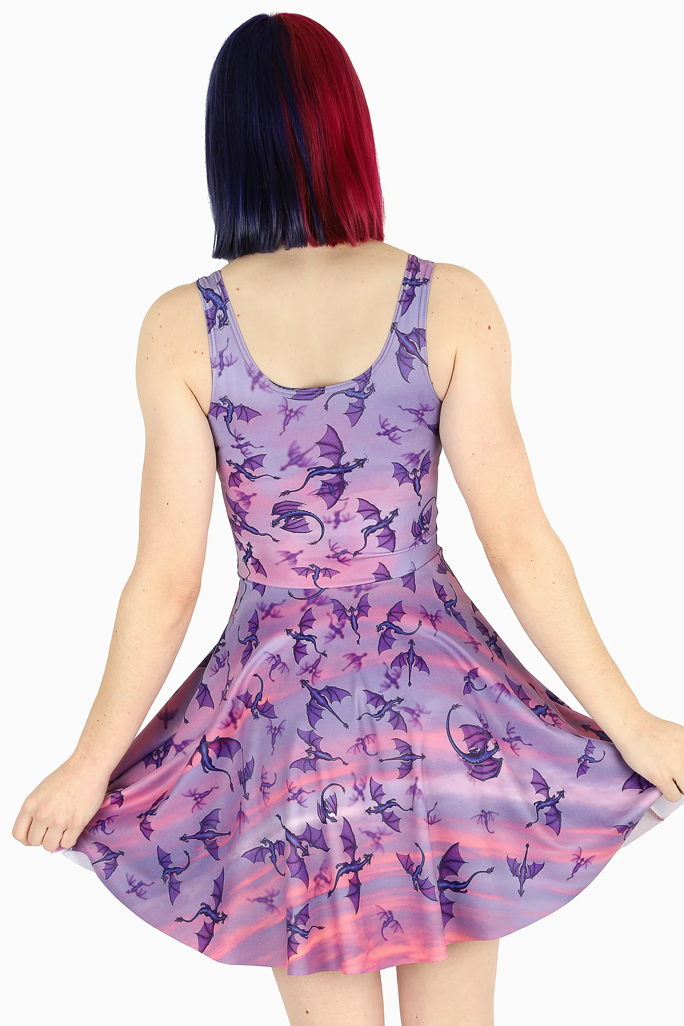 Here Be She Dragons Scoop Skater Dress - Image 2