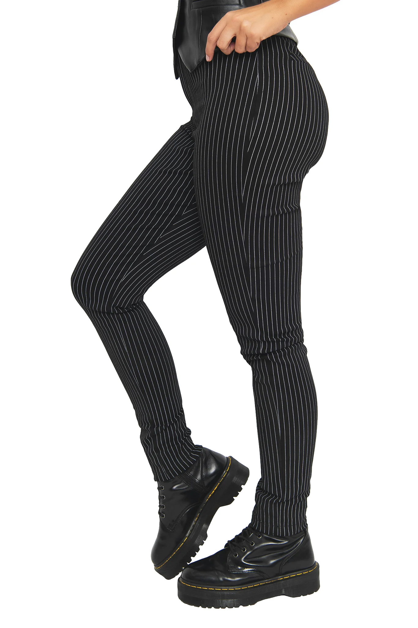 Pinstripe Mono Cigarette Pants - Sample - Image 4
