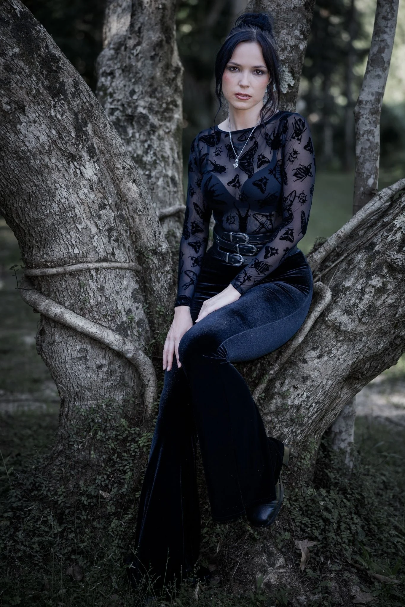 The Swarm Sheer Boat Neck Long Sleeve Top - Image 9