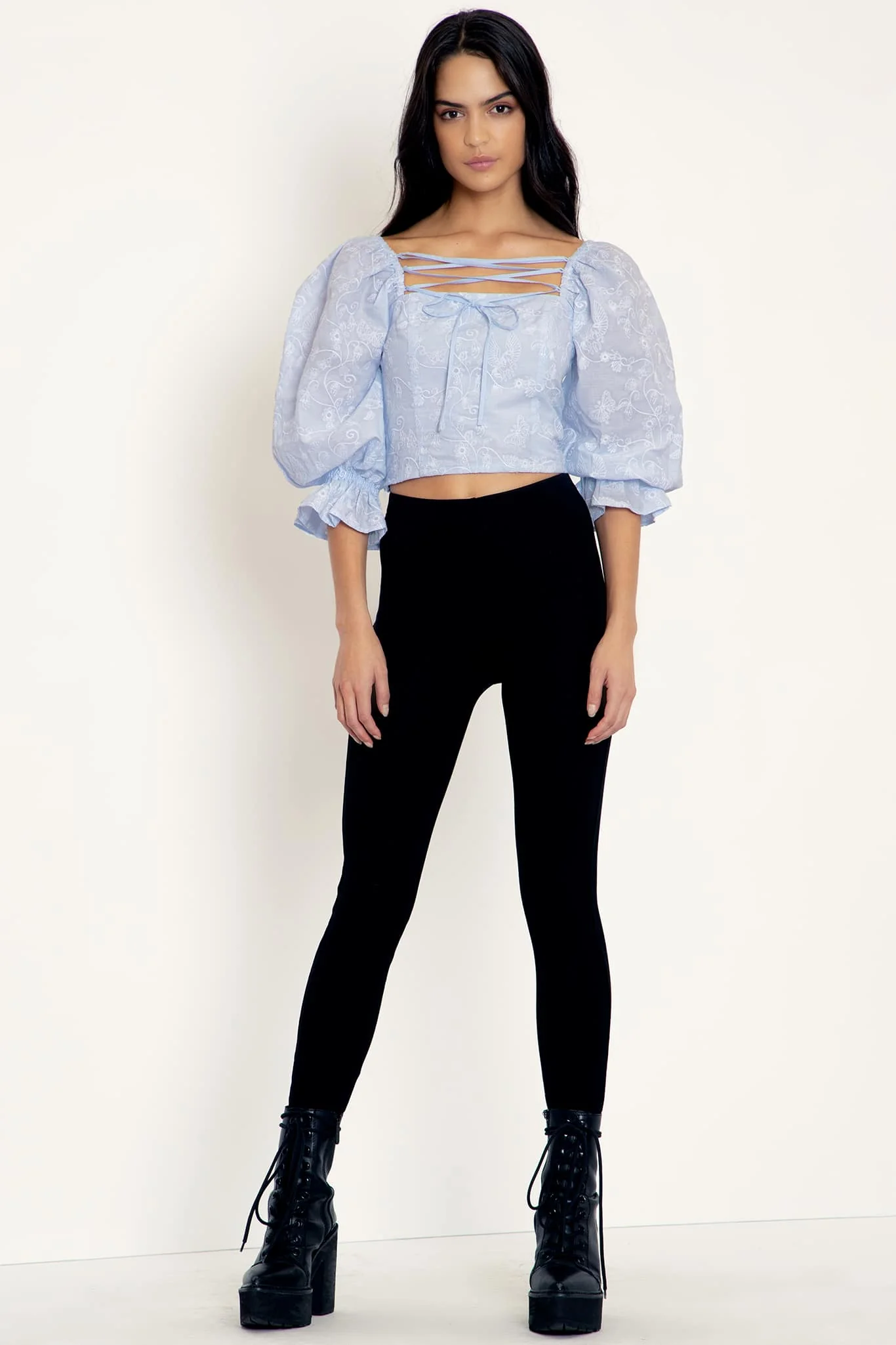 Unicorn Broderie Peasant Top - Image 5